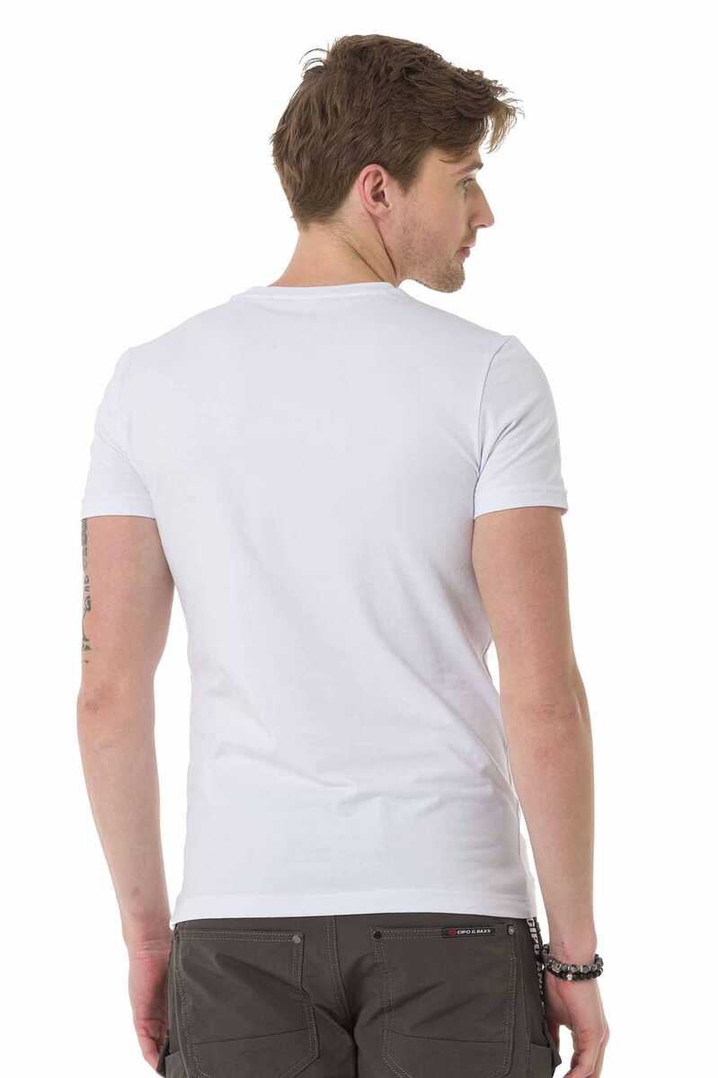 CT672 Herren T-Shirt mit farbenfrohem Totenkopf-Print