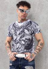 CT781 T-shirt męski z nadrukiem