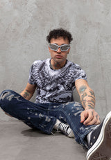 CT781 T-shirt męski z nadrukiem