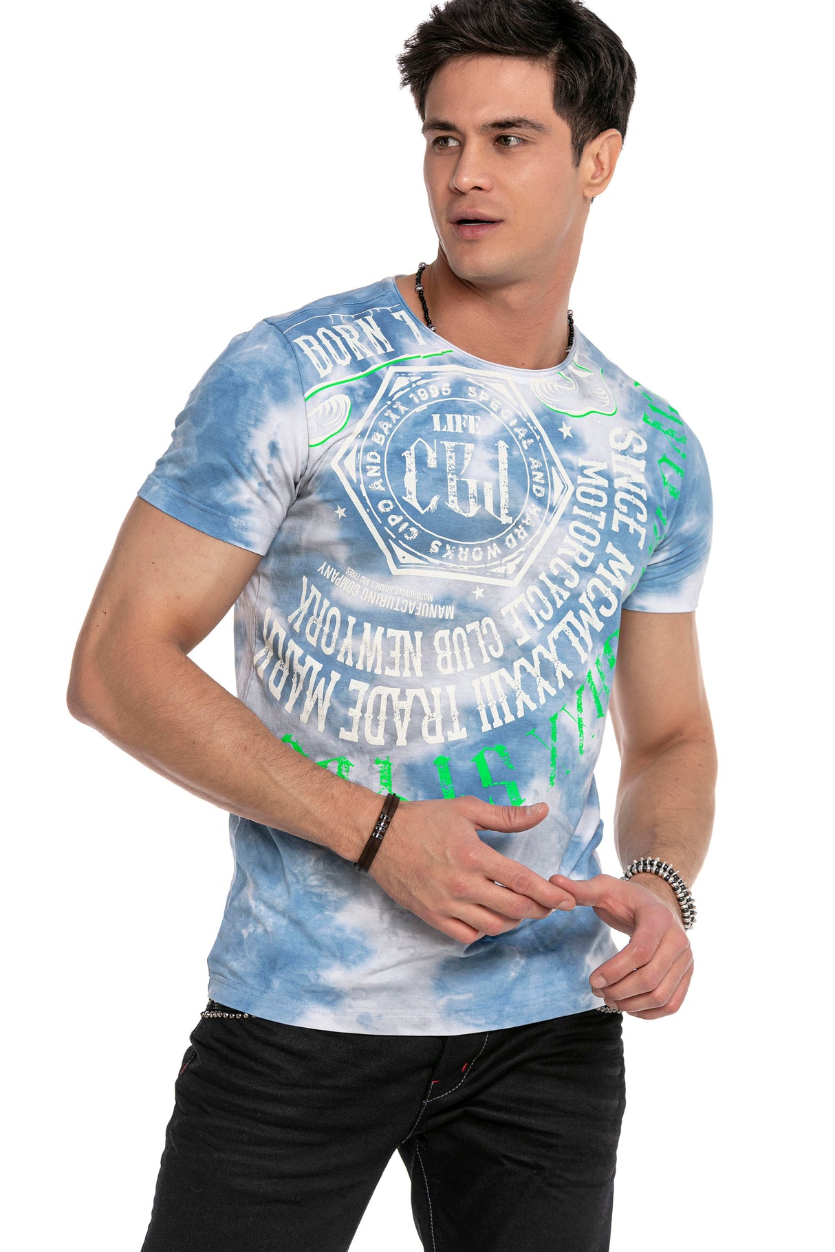 Camiseta para hombres CT614 con un patrón Batik de moda