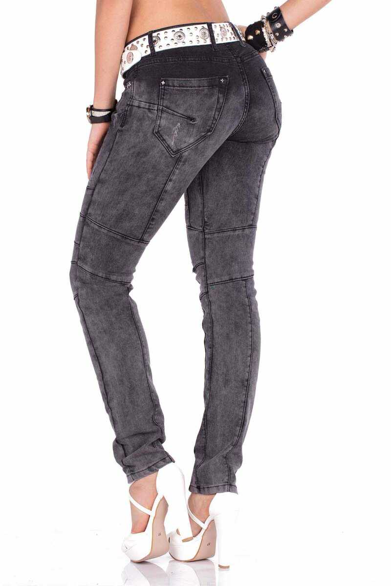 WD252 women Slim-Fit jeans with a special washing