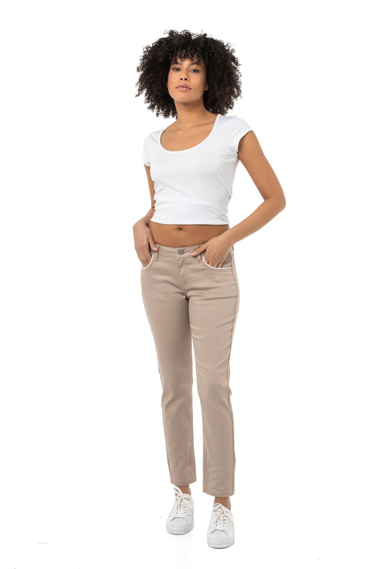 WD256B Pantalon femme look uni