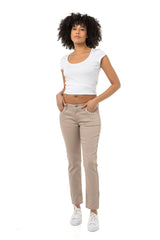 WD256B Dames Jeans in Uni-Look