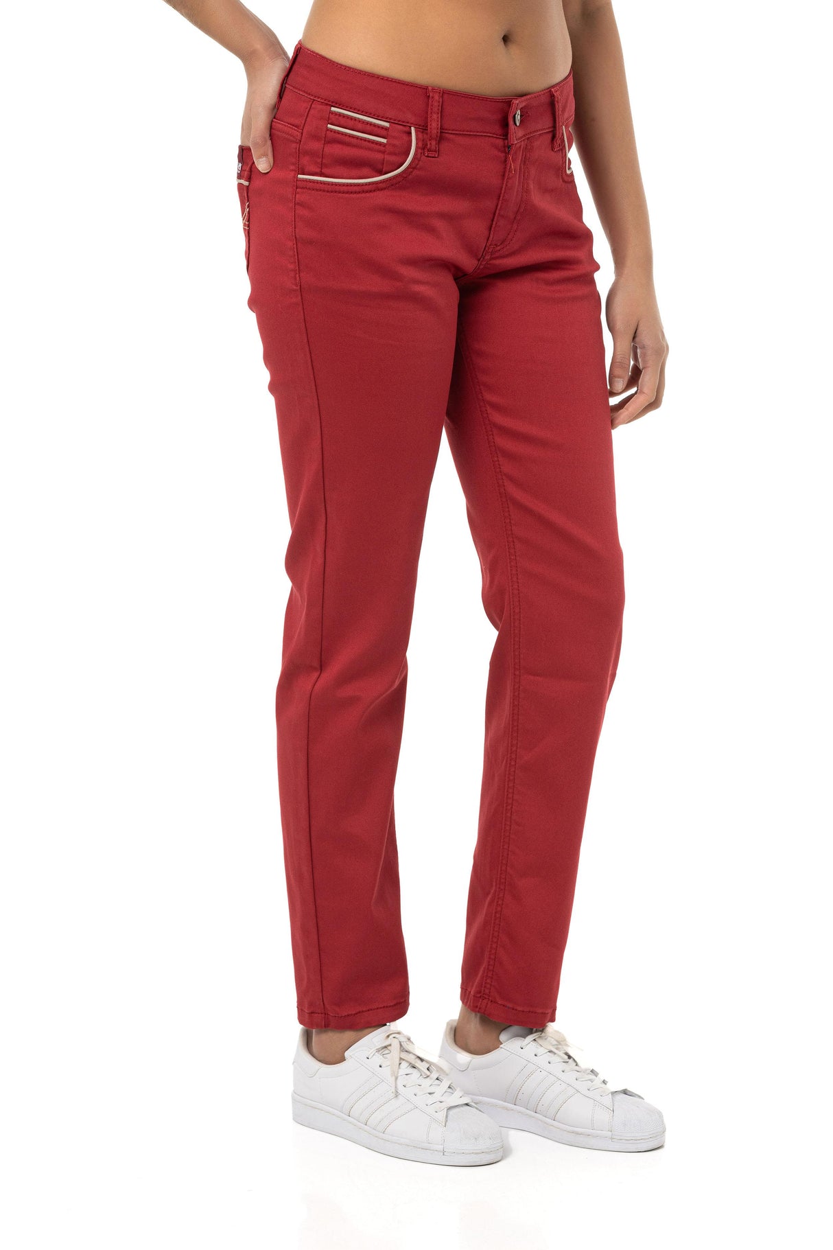 WD256B Dames Jeans in Uni-Look