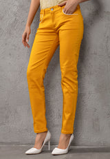 WD256B Dames Jeans in Uni-Look