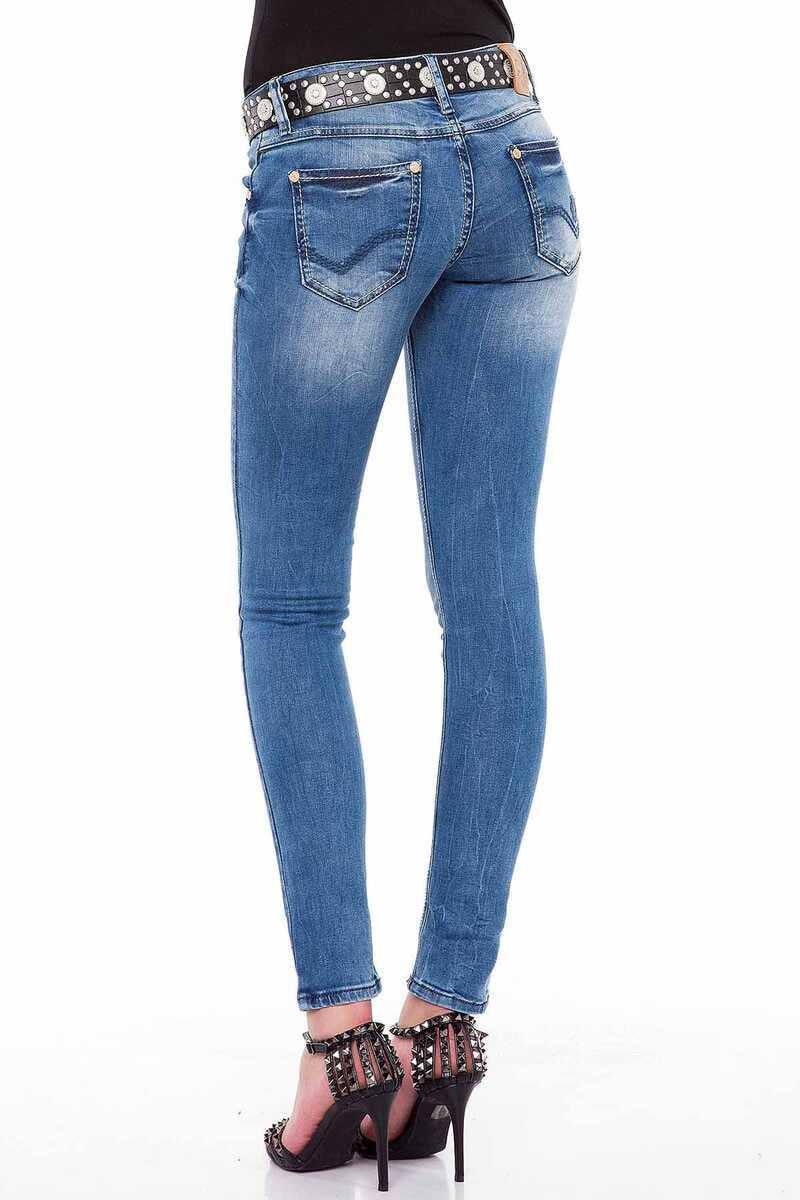 WD344 Femmes Slim-Fit Jeans en coupe slim