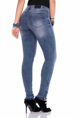 WD355 Jeans confortables pour femmes en optique lavée-out