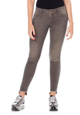 WD355 Women Comfortable Jeans in washed -out optics