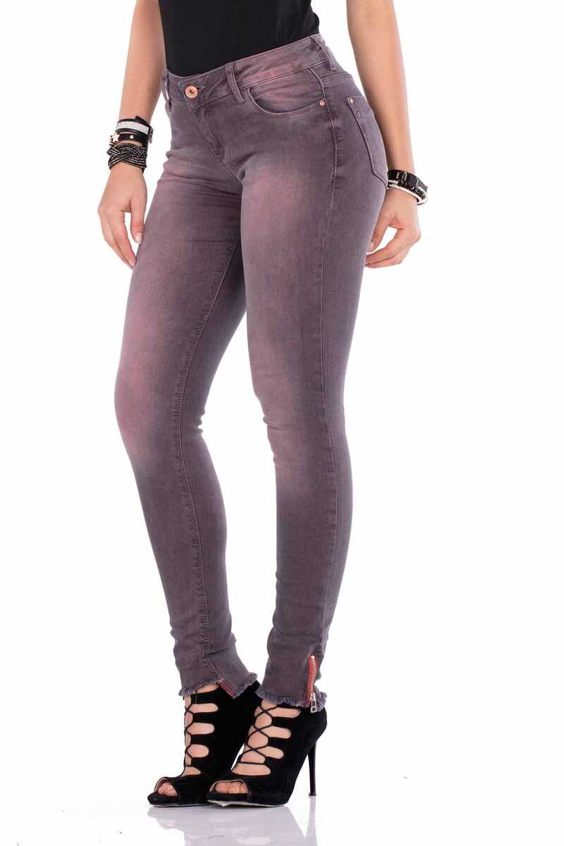 WD355 Comfortabele Dames Jeans in Washed-Look