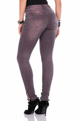 WD355 Women Comfortable Jeans in washed -out optics