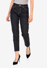 WD450 women 7/8 pants with contrast-colored seams