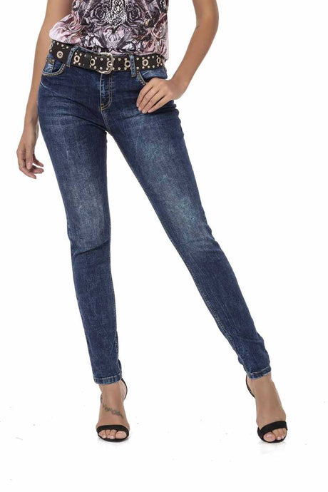 WD460 Slim-Fit Dames Jeans met subtiele Washing en Cooke klinknagels