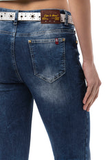 WD461 jeansy damskie w prostym stylu