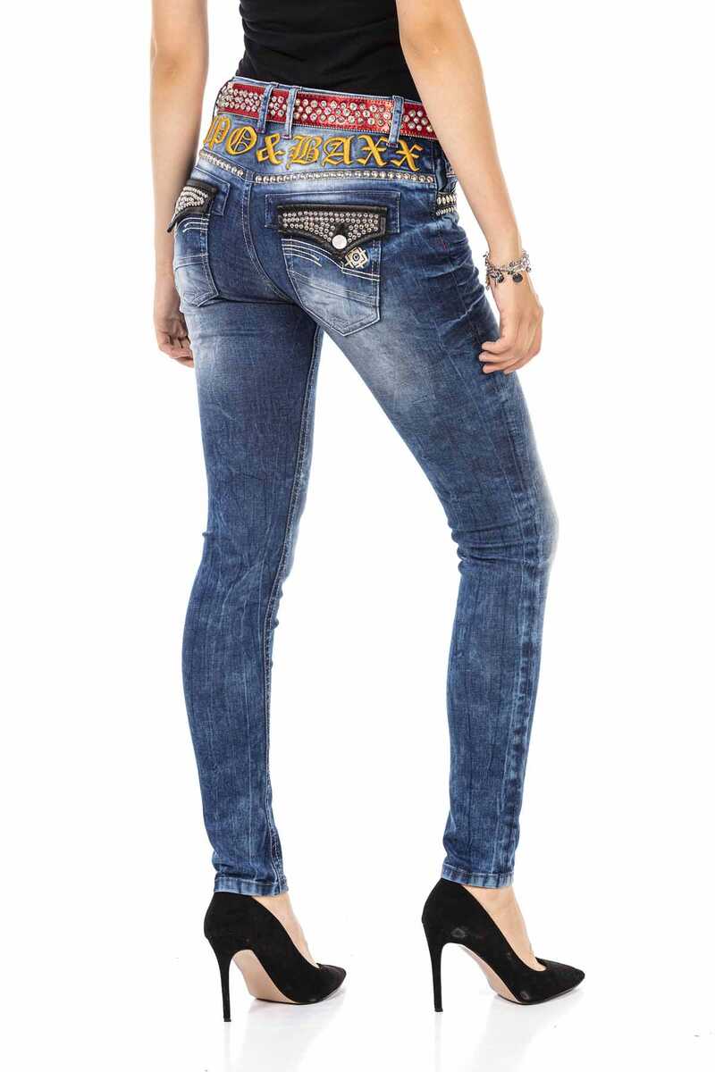 WD466 Women Weans Slim-Fit con fantastici rivetti