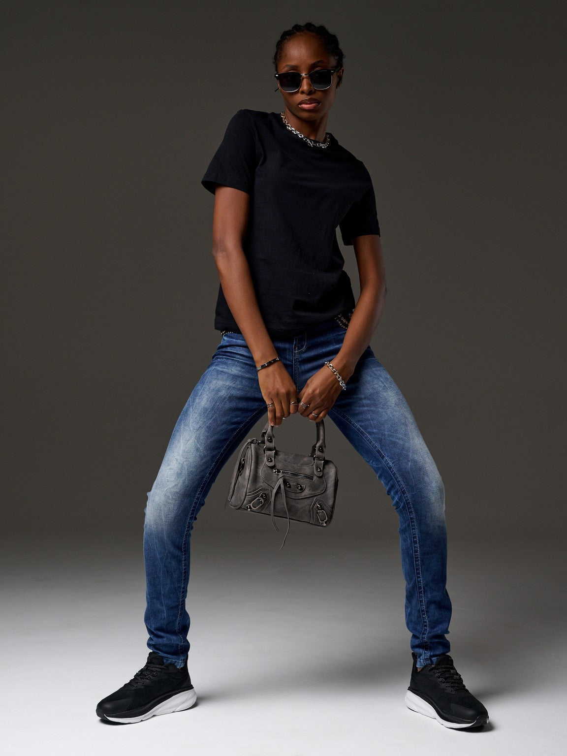 WD466 jeansy damskie z nitami