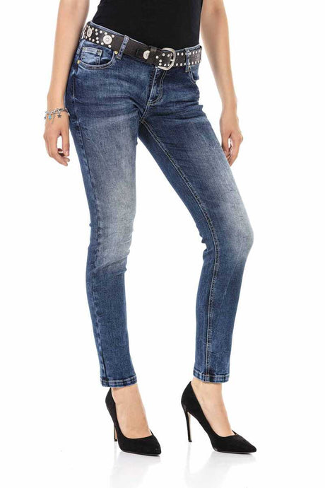 WD471 Femmes Slim-Fit Jeans dans le design classique de 5 poches