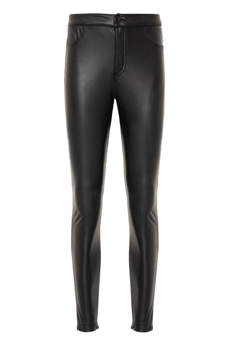 WD495 Pantalon de tube féminin en look en cuir