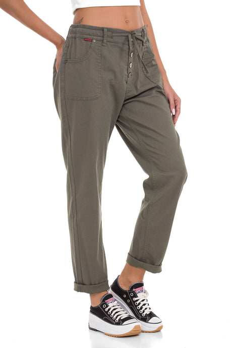 WD508 Damen Hose in ausgefallenem Look