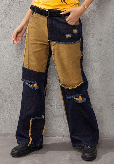 WD527 Women's Jeans in a Punk Look