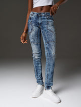 WD539 jeansy damskie z przeszyciami