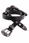 WG115 women belt perforates with cowboy buckle look