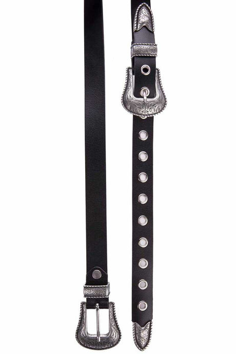 WG115 Women Belt perfora con look da fibbia da cowboy