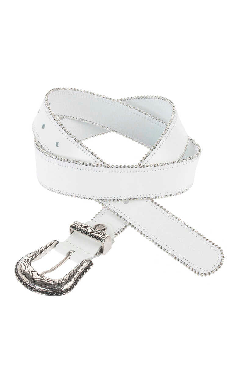 WG117 women belt made of leather with metal buckle