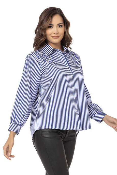 WH122 Camisa de mujer a rayas