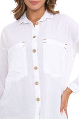 WH132 women's shirt with contrast stitching