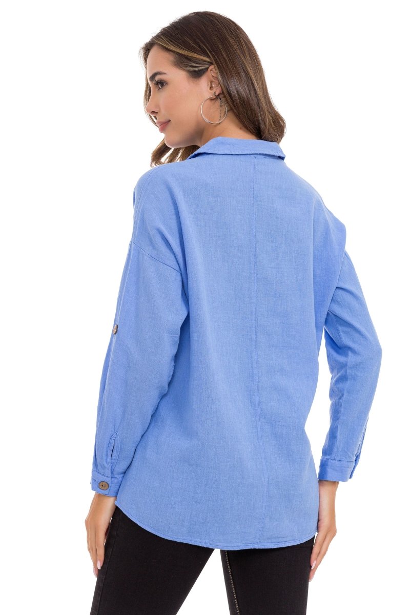 WH132 women's shirt with contrast stitching