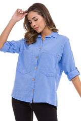 WH132 women's shirt with contrast stitching