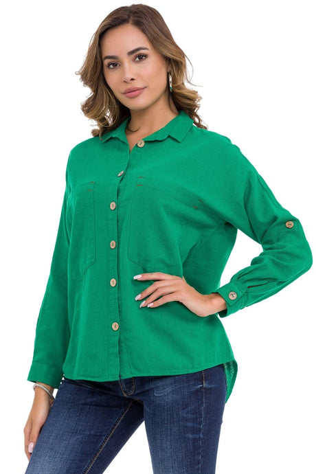 WH132 women's shirt with contrast stitching