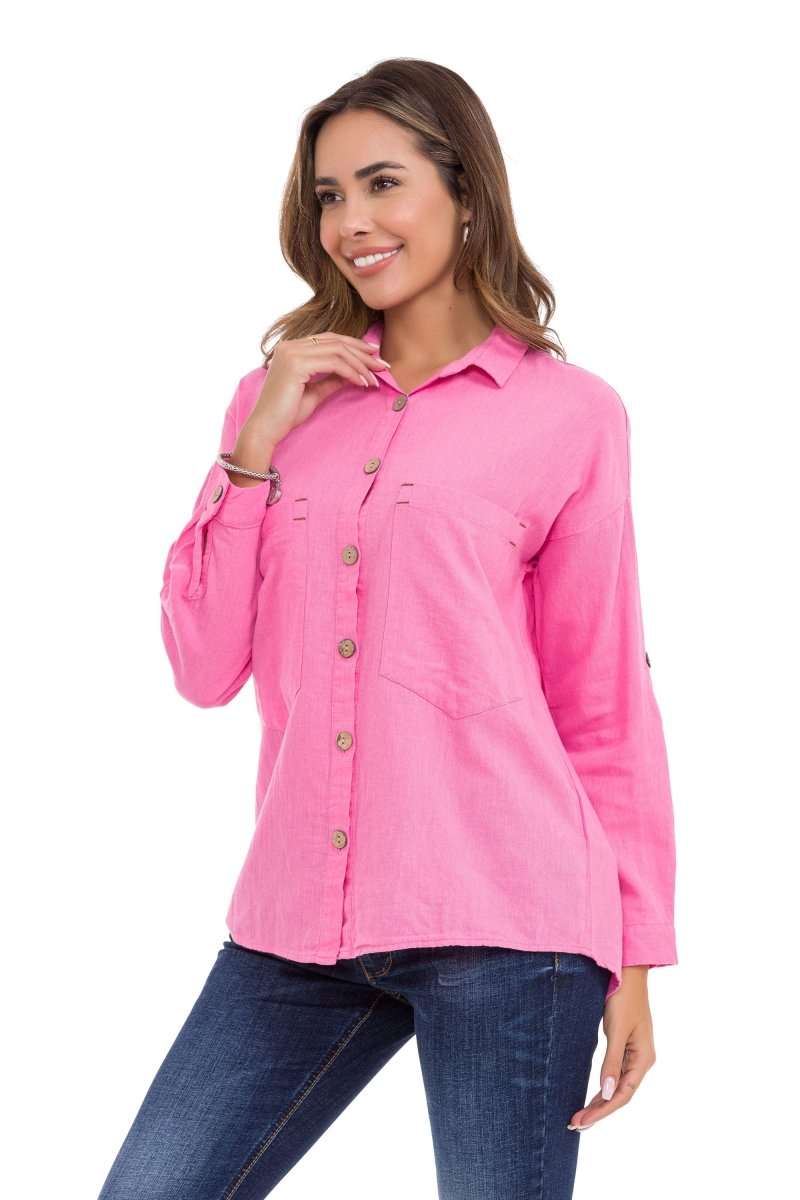 WH132 women's shirt with contrast stitching