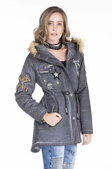 WJ144 women outdoor jacket with chic applications