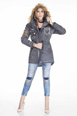 WJ144 women outdoor jacket with chic applications