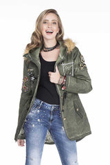 WJ144 women outdoor jacket with chic applications