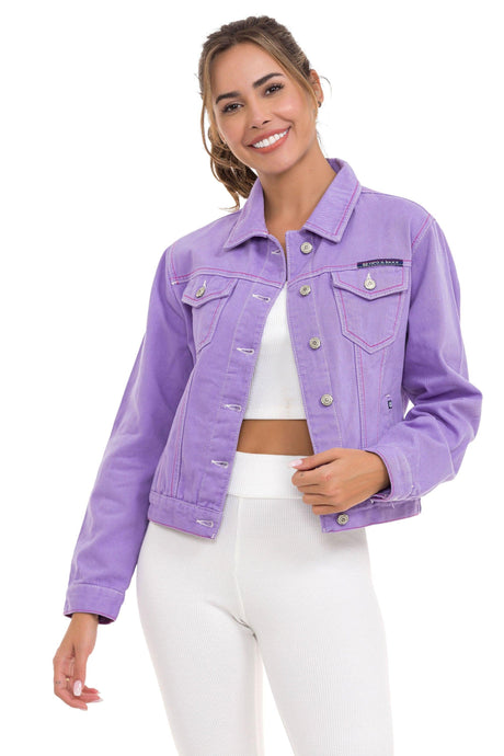 WJ212 women's denim jacket with stylish, eye-catching elements