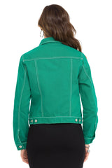 WJ212  Damen Jeansjacke mit stylischen auffälligen Elementen