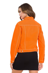 WJ212  Damen Jeansjacke mit stylischen auffälligen Elementen