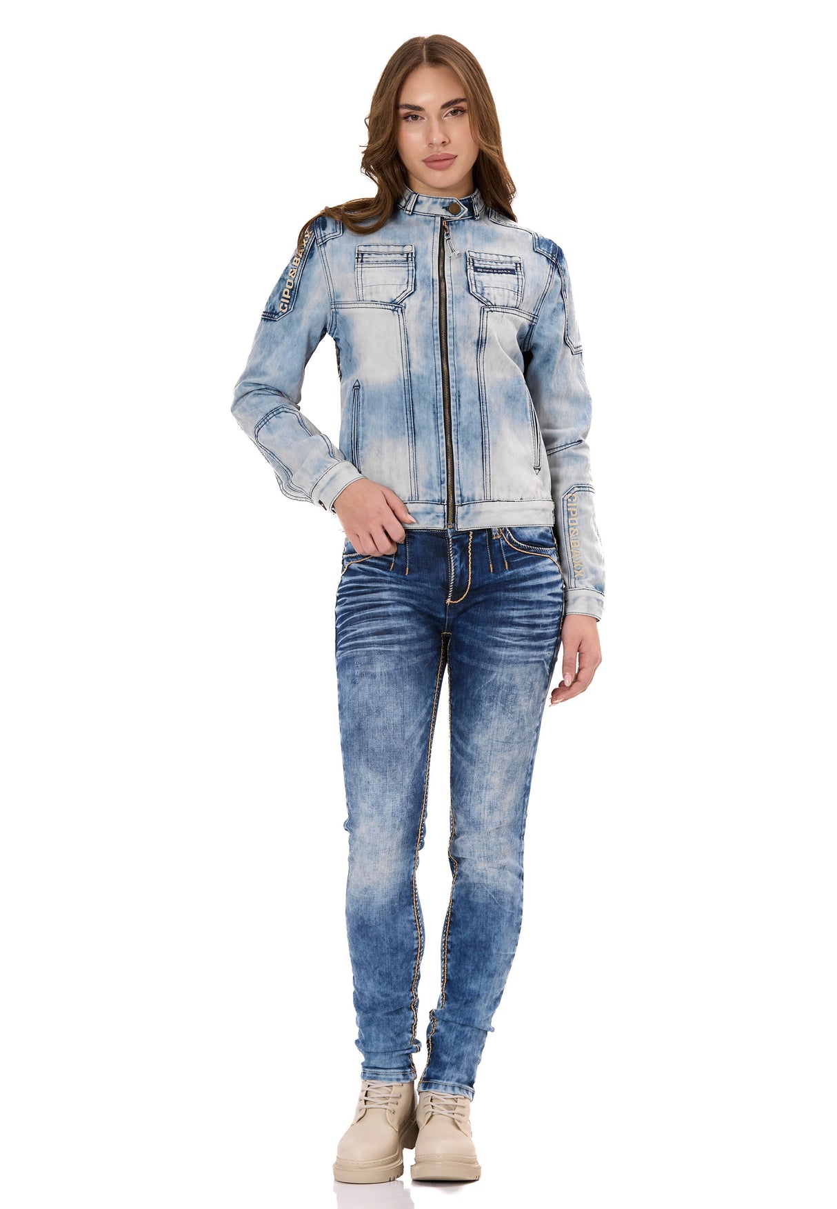 WJ233 kurtka jeansowa damska