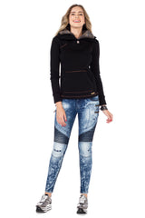 WL188 bluza damska z kołnierzem