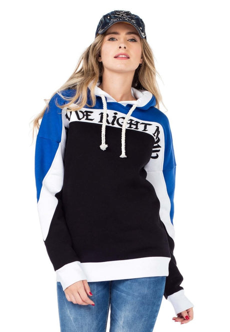 WL196 dames sweatshirt met capuchon in een sportieve look