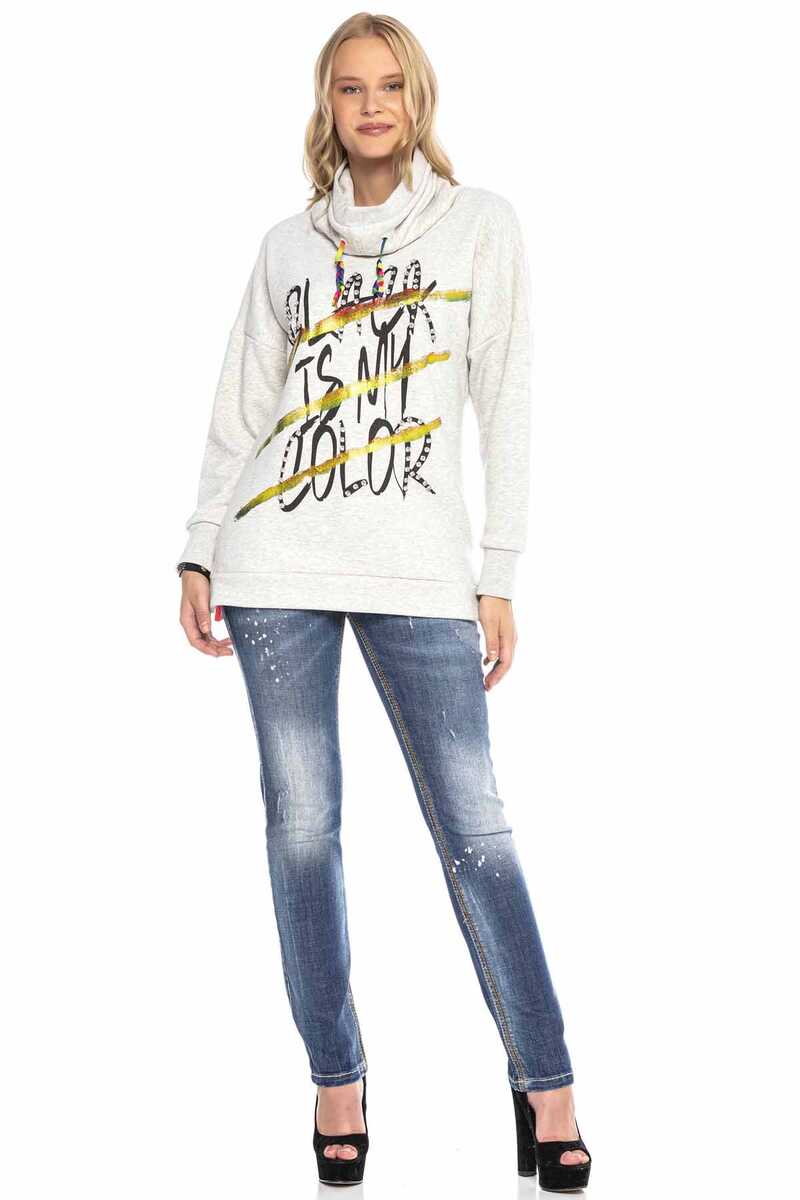 WL242 Women Sweatshirt met een hoge geluidskraag