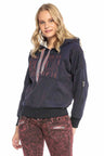 WL246 Women's Statement Print Blouse Hoodie