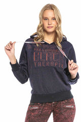 WL246 Sweat à capuche pour femme, imprimé de texte