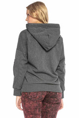 WL246 Sweat à capuche pour femme, imprimé de texte