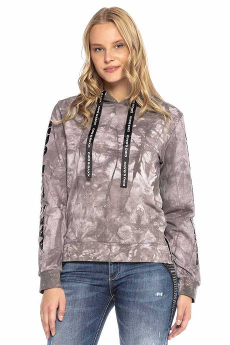 WL255 Sweat à capuche pour femme avec motifs batik stylés