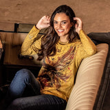 WL307 Women Long -Sleeved Shirt con stampa alla moda