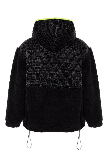 WL333 Damen Kapuzensweatshirt mit glänzendem Stepp-Element