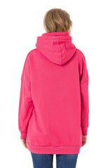 WL345 women's hooded sweatshirt with cool brand print and loop scarf